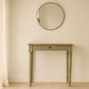 Solid Wood Hand Painted Writing Desk, 1-Drawer