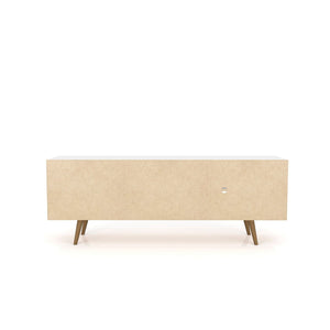 Liberty - TV Stand & 2 Open Shelves - Natural / White