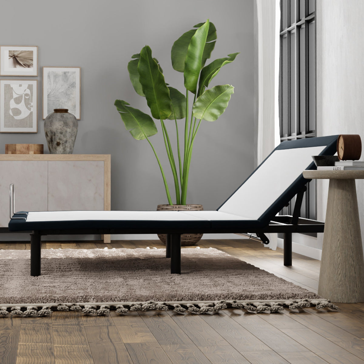 Queen Adjustable Base Bed Frame with Head Up Articulation - Metal