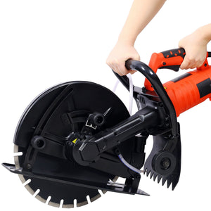 Electric 14" Cut Off Saw With Wet / Dry Functionality And Water Line Attachment Metal, 30" Length - Black