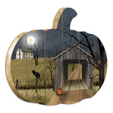 'Sleepy Hollow Bridge' By Artisan Billy Jacobs Printed on Wooden Pumpkin Wall Art