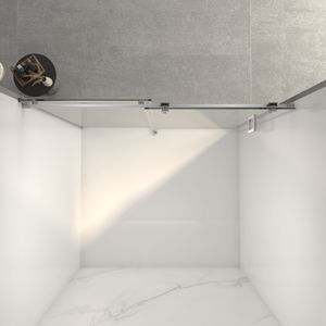 Frameless Sliding Shower Door - 56-60"W x 72"H