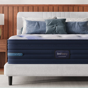 Firm Hybrid Full Mattress with Cooling Technology - Blue