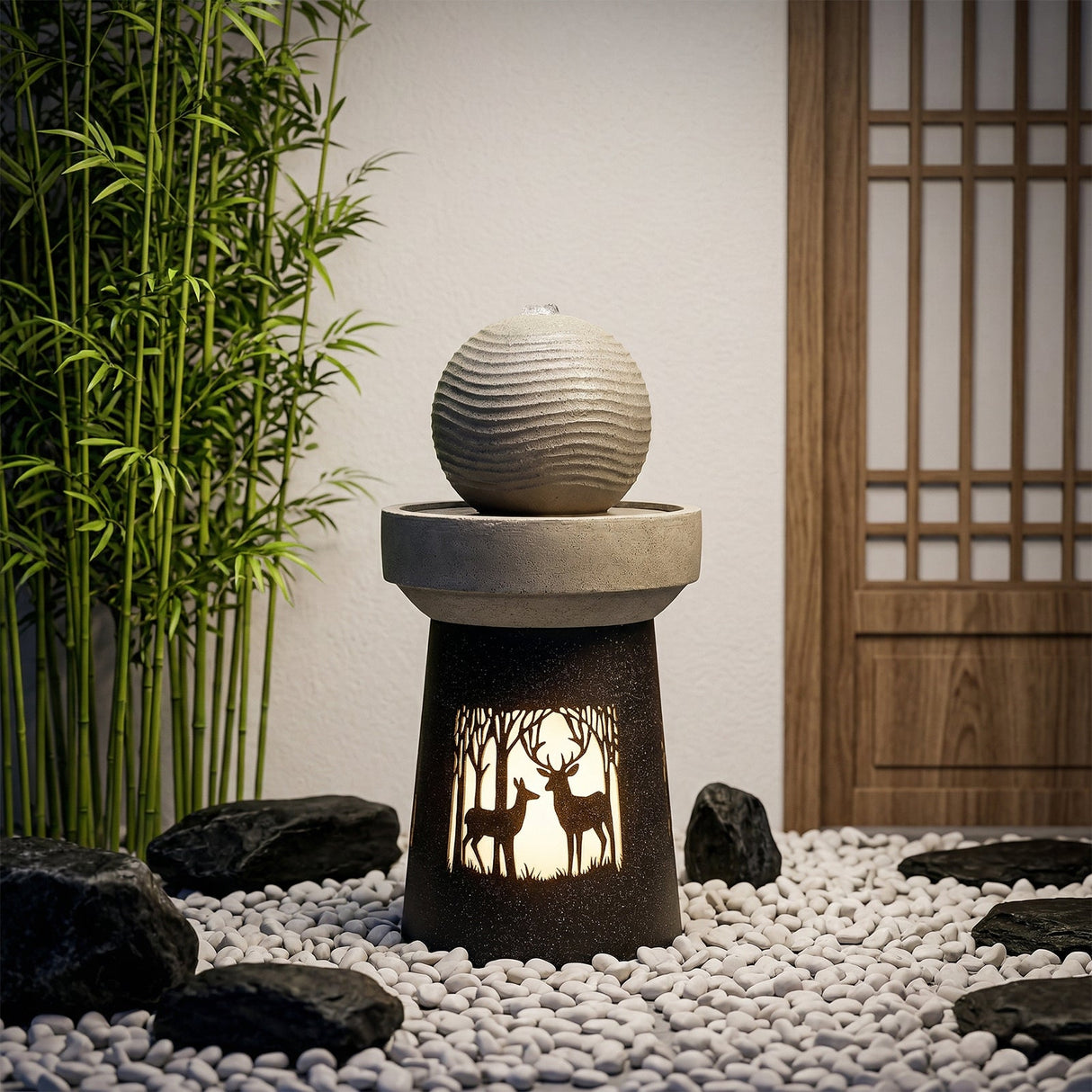 Outdoor Garden Lantern with Warm LED Light