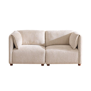 Aura 96 in. 3-Piece Boucle Modular Sectional Sofa