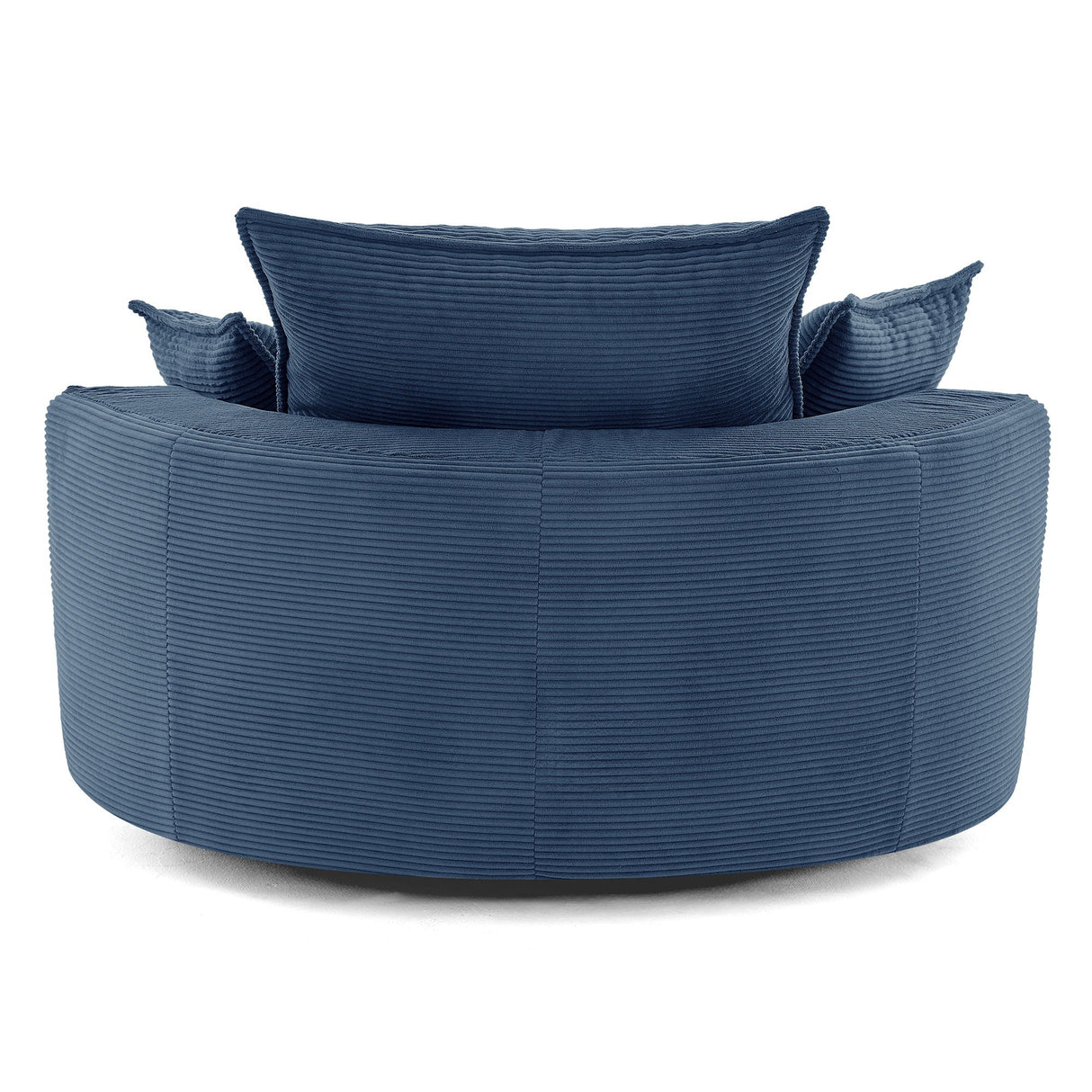 360° Swivel Accent Barrel Chair With Dual Layer Cushion And 3 Removable Pillows