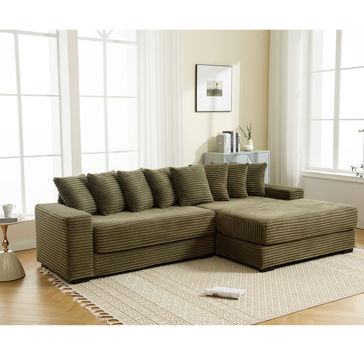 Oversized Two-Piece L-Shaped Sofa