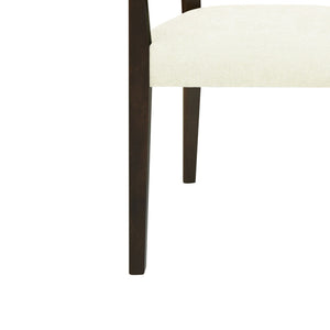 Mid Century Modern Arm Dining Chair Set With Rattan Backrest