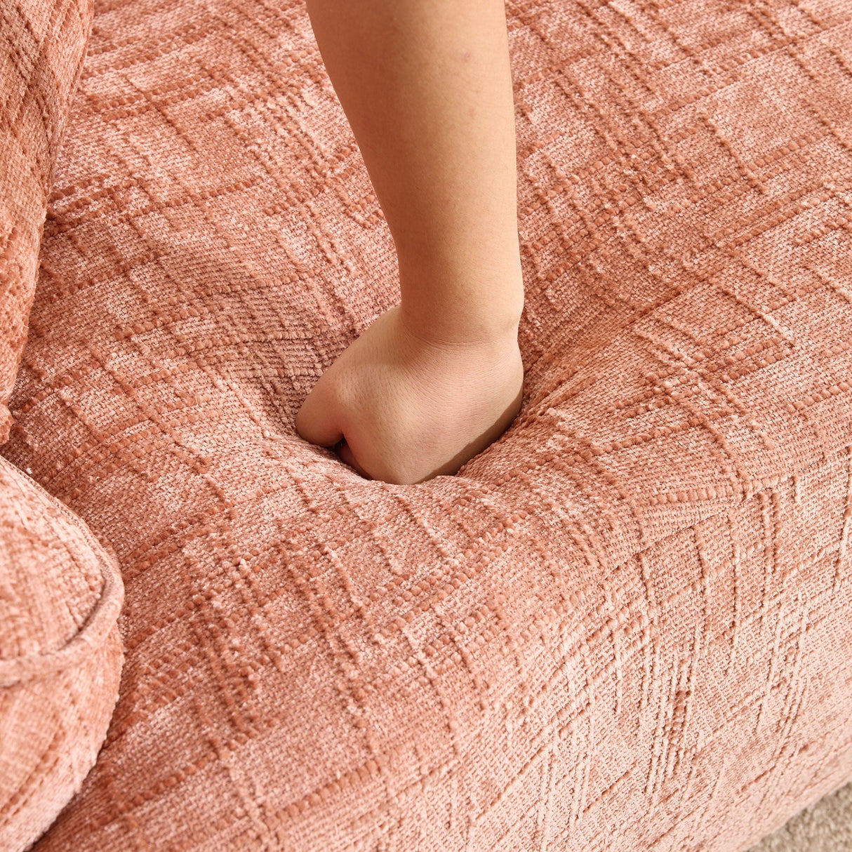 Curved Compressed Sofa, Nordic-Style Design For Living Room