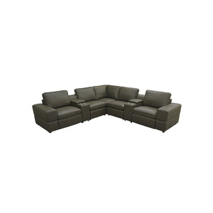 Upholstered Large Arms Sectional With Recliner Seats