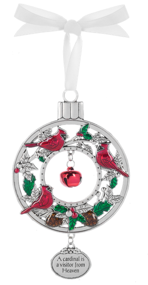 Jingle Bell Ornament - A Cardinal Is A Visitor From Heaven