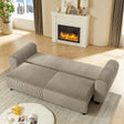 Corduroy-Upholstered-3-Seat-Sofa-Couch,-2-in-1-Convertible-Sleeper-Sofa,-Light-Brown-Sofas-&-Sectionals