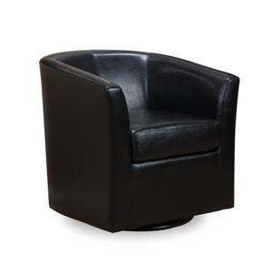 Melodize Swivel Club Chair With Barrel Shape Design