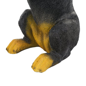 22.17'H Black Dog Side Table Pedestal End Table Stool