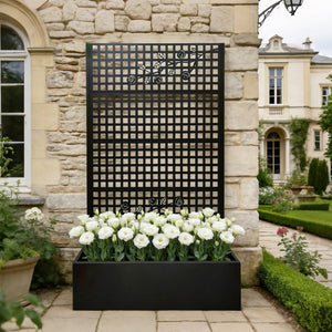 Metal Planter Box with Trellis