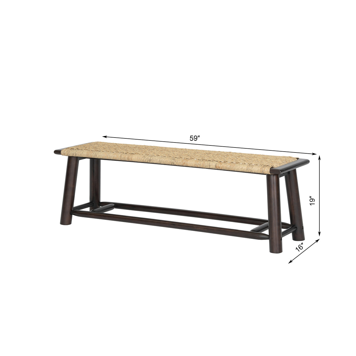 Meridian Extendable Solid Wood & Rattan Dining Set