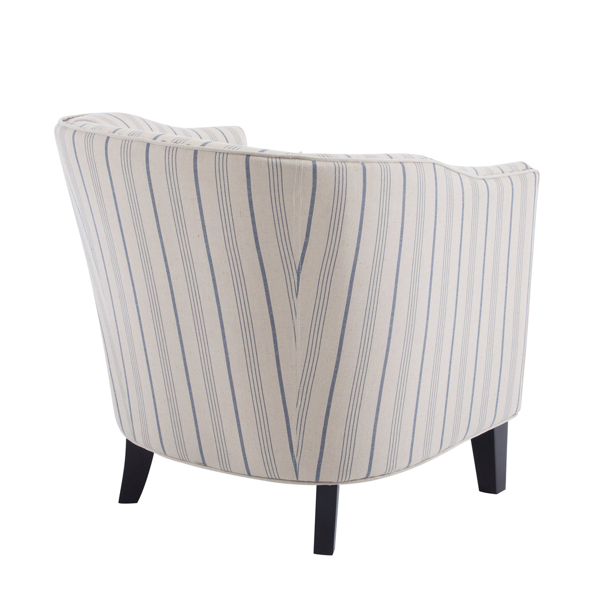 Upholstered Stripe Barrel Chair