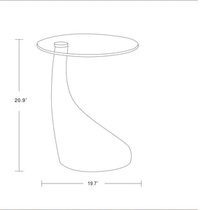 Lava - Accent Table With Curved Base