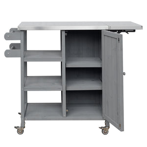 Foldable Outdoor Kitchen Island Patio Kitchen Cart