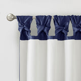 Twist tab lined window curtain panel navy 50x120"