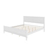 Mid-Century Platform Bed With Headboard And Slat Support, No Box Spring Needed