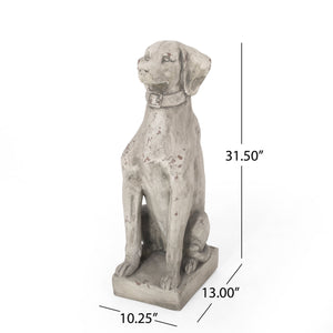 MGO Dog Decor Outdoor Dog Statue, Antique