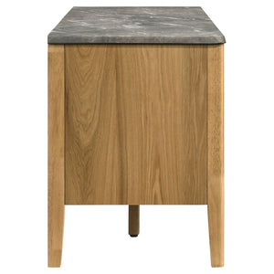 Bradley 63-inch 2-Door SmartTop TV Stand Grey and Natural