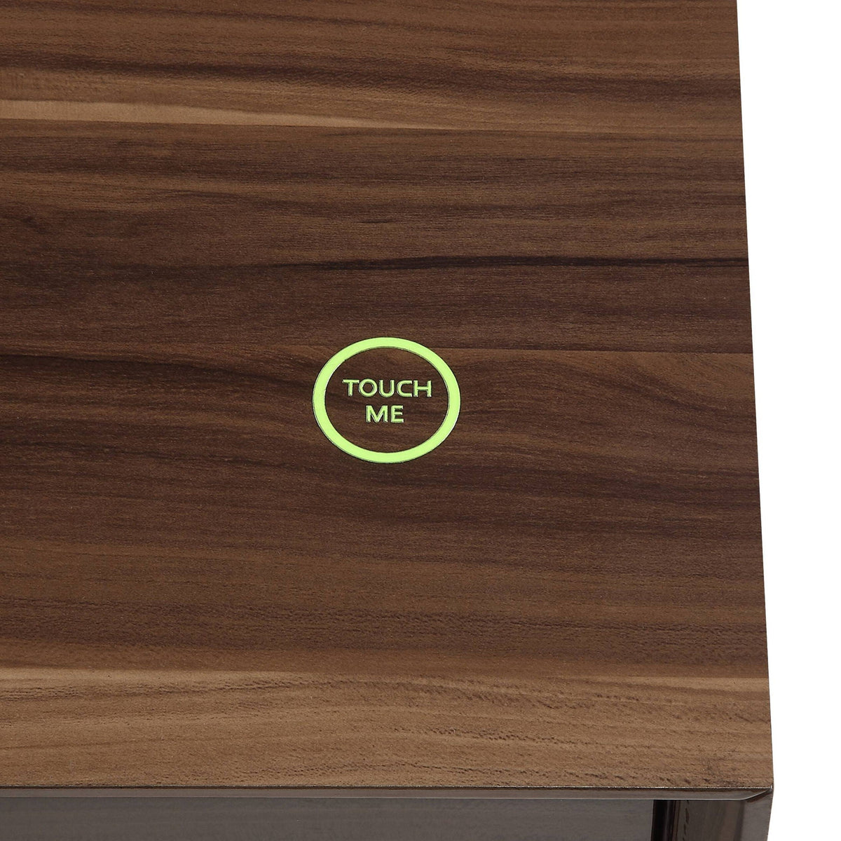 Raceloma TV Stand With LED - Walnut / Chrome