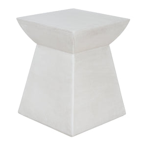 Antique-Textured Magnesium Oxide Outdoor Side Table