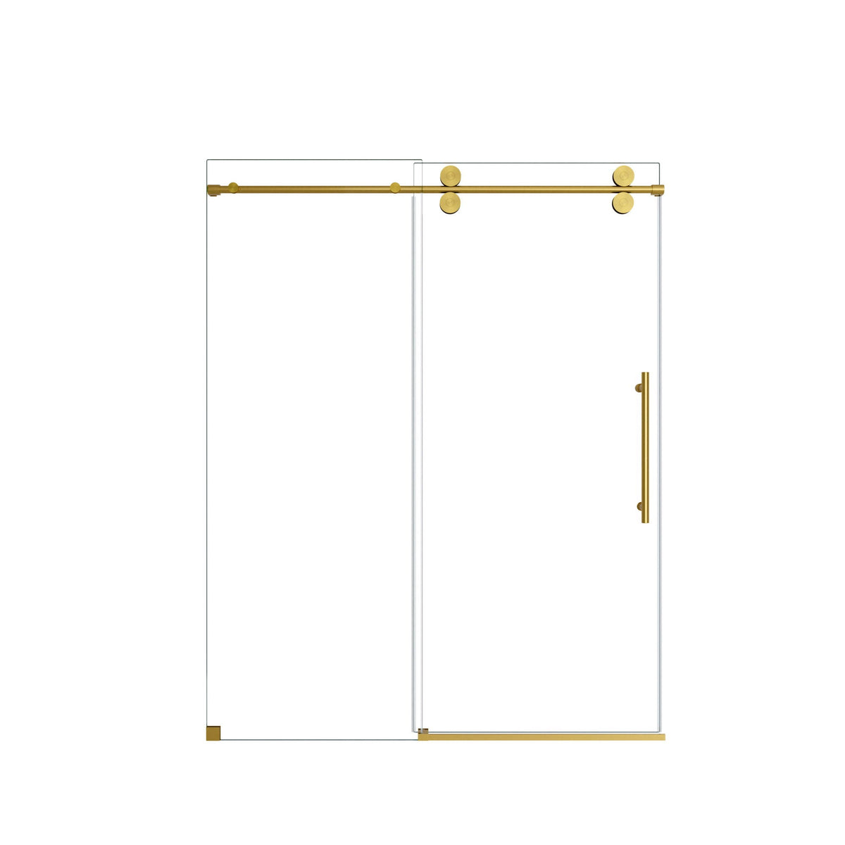Frameless Single Sliding Shower Door With Clear Tempered Glass