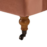 Alana lawson three-cushion tightback sofa, peach orange velvet