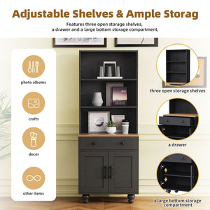 On-Trend Farmhouse Storage Cabinet with Adjustable Shelves