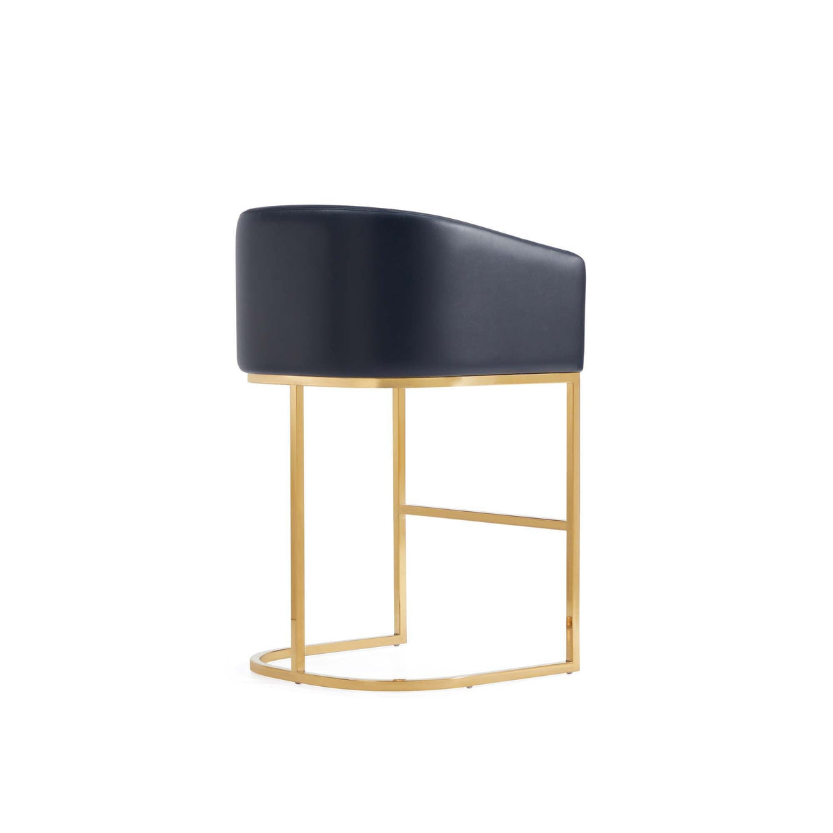 Mid-Century Modern Stool With Steel Base