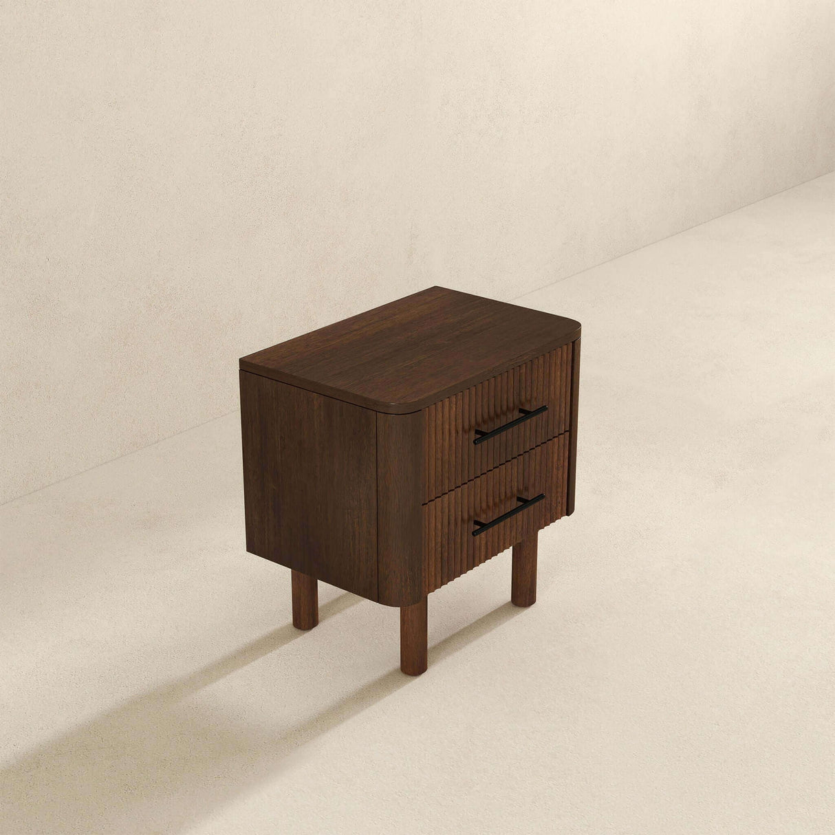 Logan - Nightsd Bed Side Tables With 2 Drawers - Brown