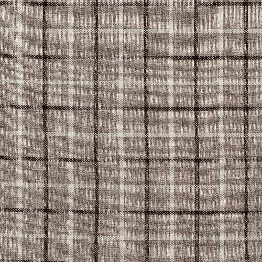 Plaid rod pocket and back tab curtain panel with fleece lining