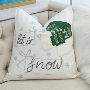 Let It Snow Christmas Throw Pillow