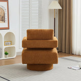 Stonewell Square Swivel Accent Chair with Open Back