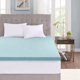Hypoallergenic cooling gel memory foam mattress topper with removable cooling cover