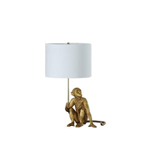 25.5" Golden Monkey Holding Polyresin Table Lamp