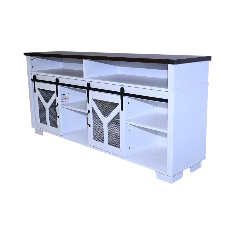 Stylish 65.3" TV Stand with LED Light Strips