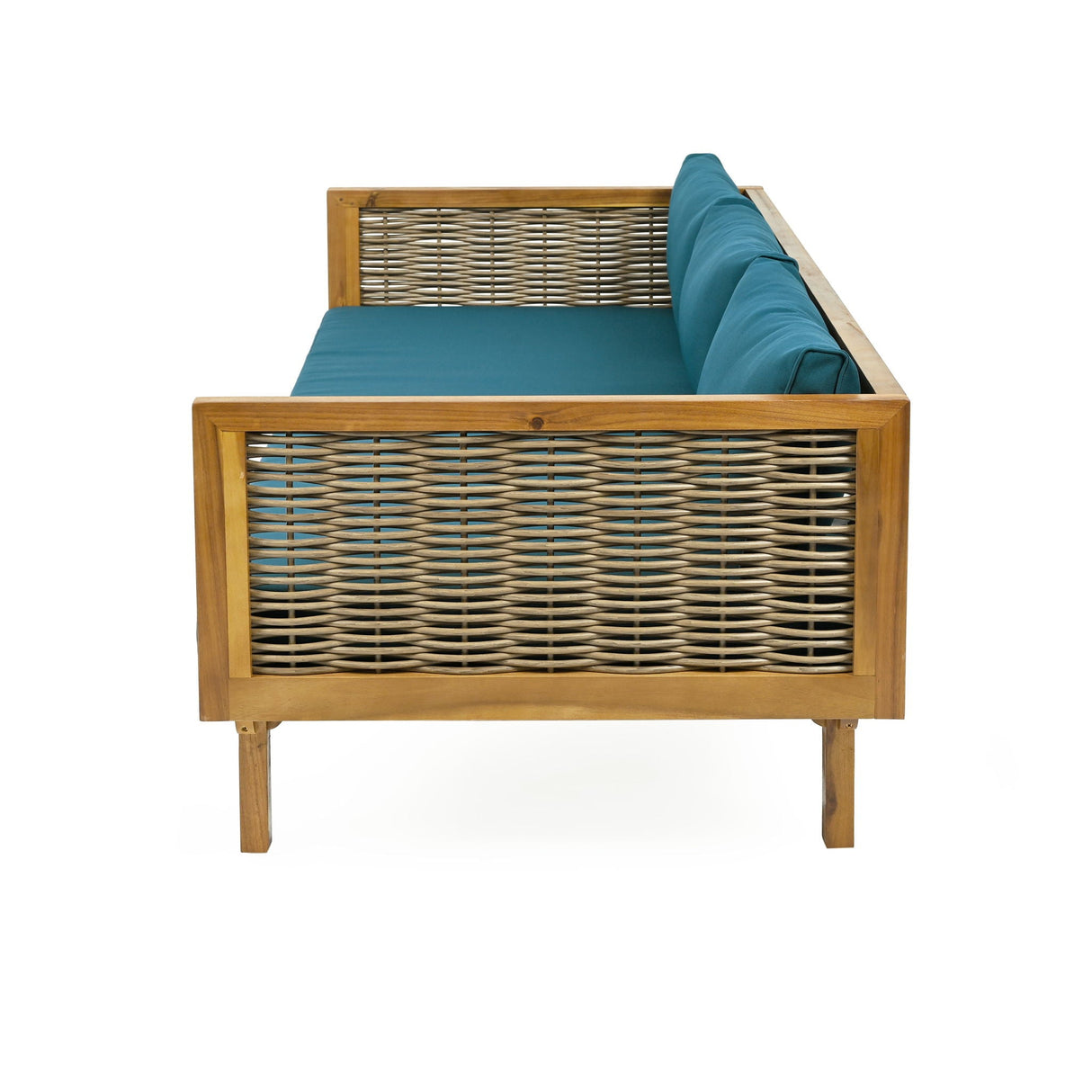 Claremont 3 Seater Daybed Teak Acacia Wood Water Resistant Cushions
