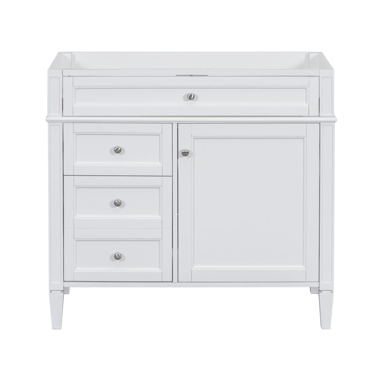 Bathroom Vanity With 2 Drawers and Tip-Out Drawer Storage Cabinet