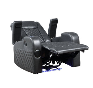 Alair Leather Aire Power Motion Recliner with Bluetooth and Wireless Charger - Dark Gray