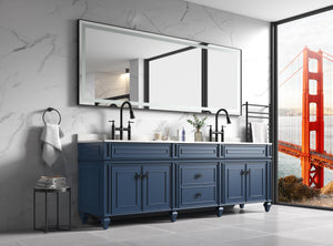 96 x 36 Inch LED Bathroom Mirror with Aluminum Frame