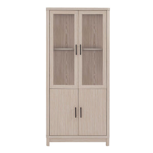 Jodie - Bookcase Cabinet With 6 Adjustable Shelves - Oak
