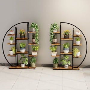 62.2 Inch Tall Metal Indoor Plant Stand with Grow Lights