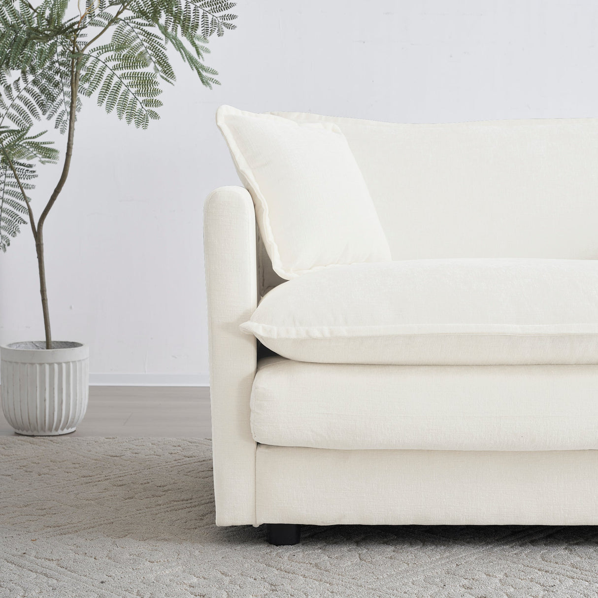Accent Chair Set of 2, High-End Chenille Upholstered Armchairs