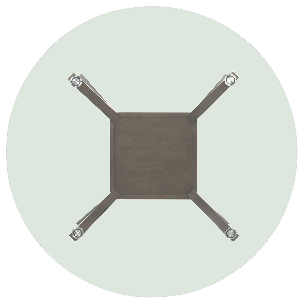 Paxton Round 48-inch Glass Top Wood Dining Table Brown