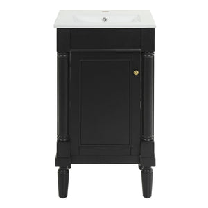 French Style Bathroom Cabinet With Sink, Adjustable Shelf