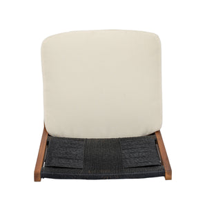 4 Pieces Arly Black Outdoor Bar Stool Solid Acacia Wood and Woven Wicker